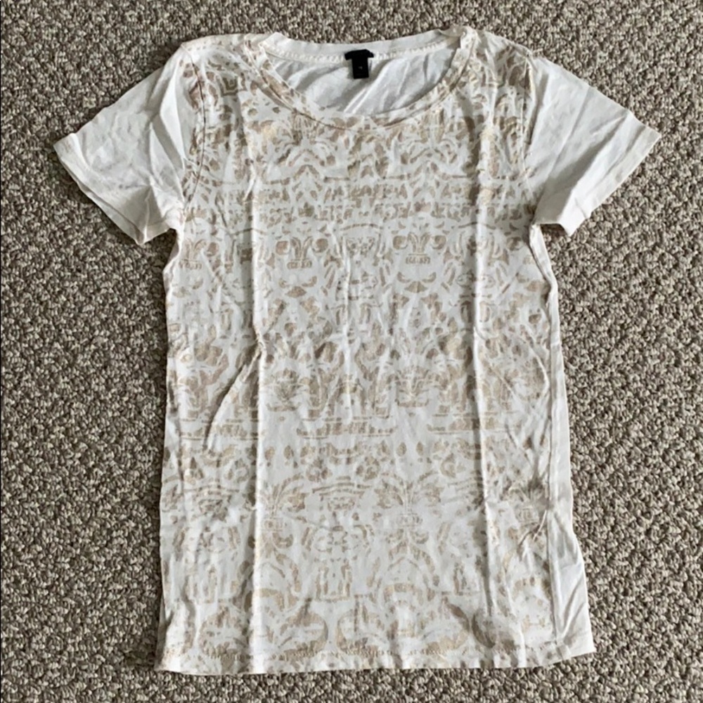 J. Crew Relaxed Tee with gold foil print